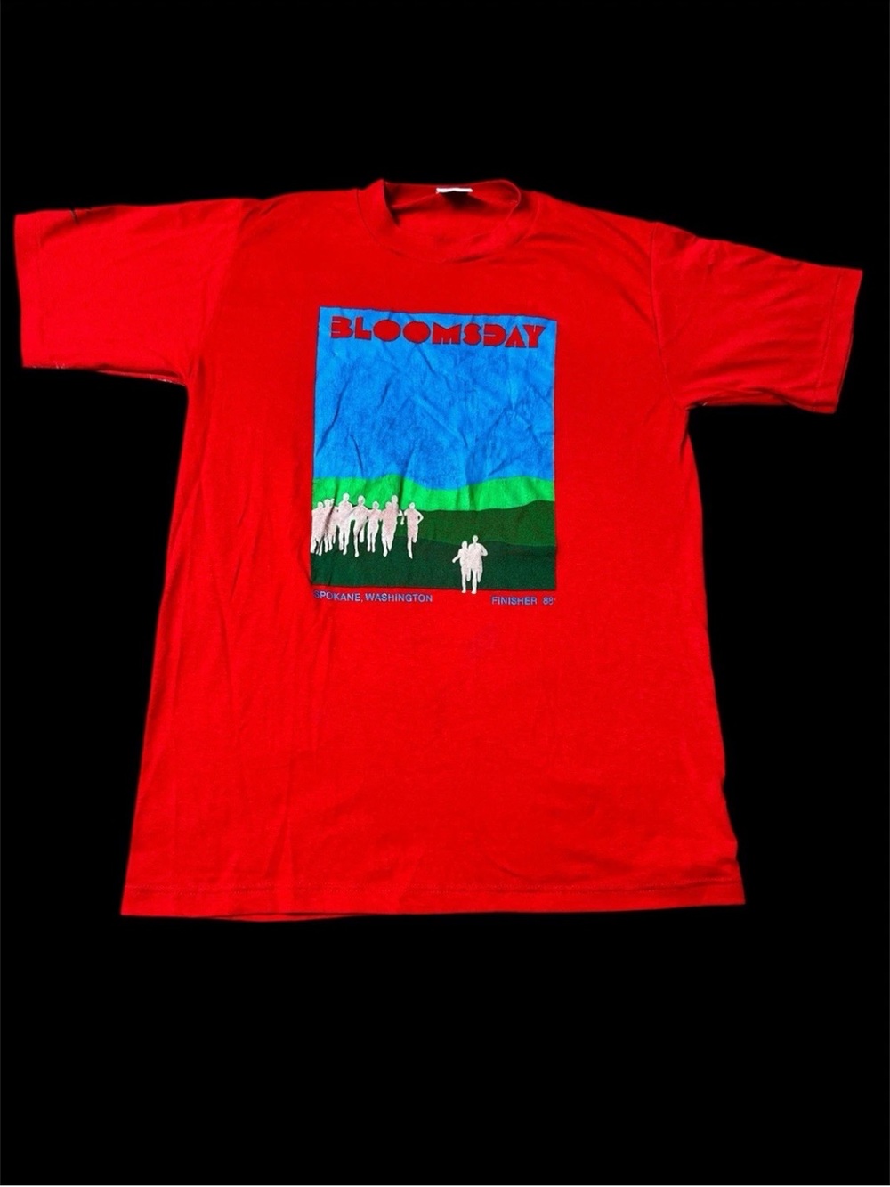 Vintage 1988 Nike Bloomsday Spokane Washington Finisher Marathon Shirt